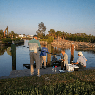 Water testing at dock